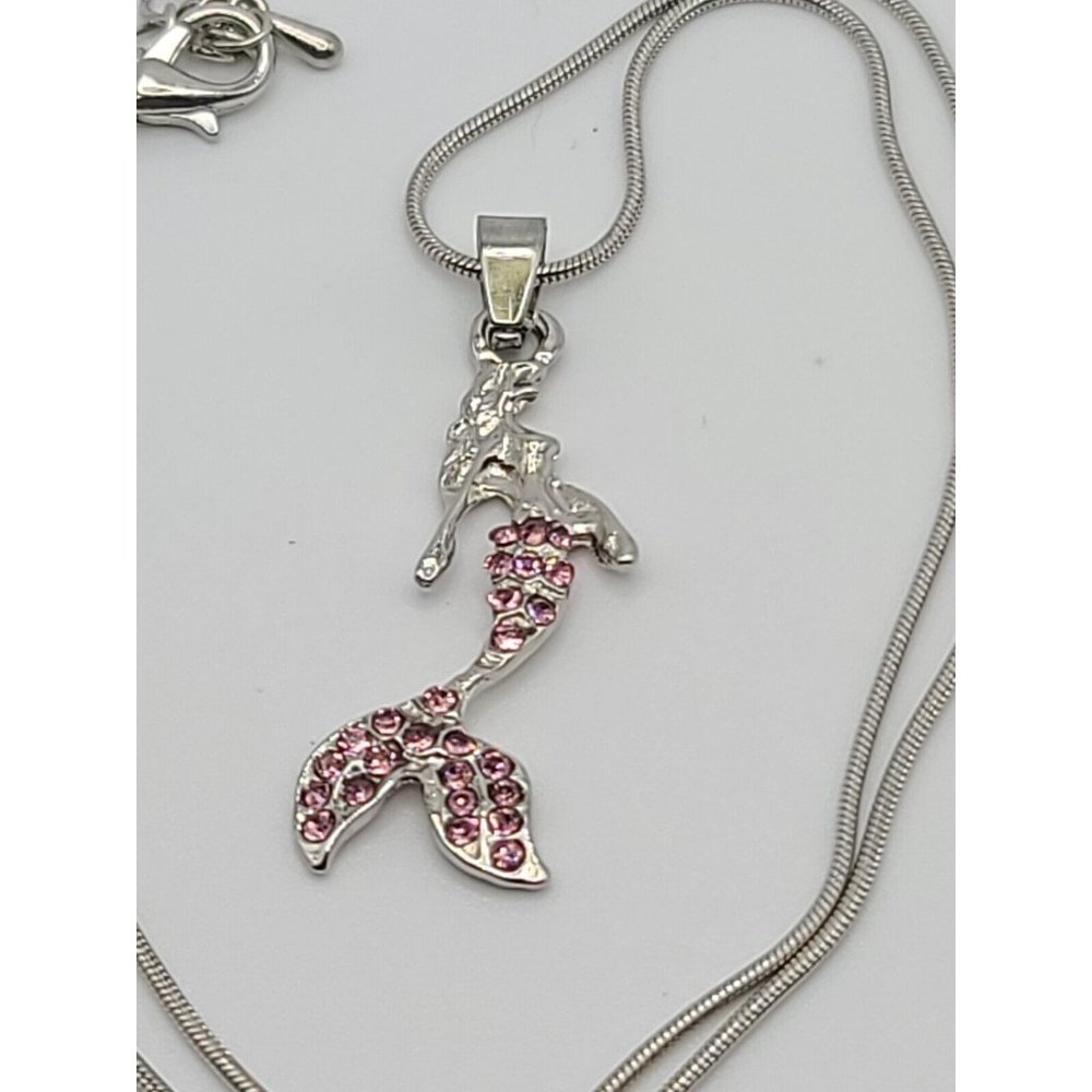 Women Girls Mermaid Love Gift Pendant Necklace - Picture 2 of 2